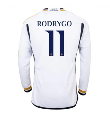 Real Madrid Rodrygo Goes #11 Replika Hjemmebanetrøje 2023-24 Langærmet